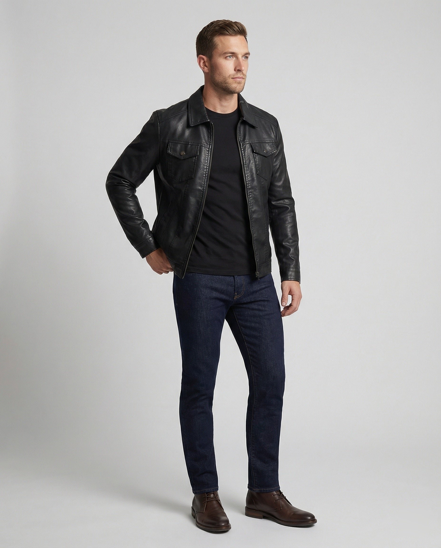 R&B | Exklusive Herren-Lederjacke in Premium-Qualität
