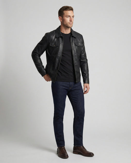 R&B | Exklusive Herren-Lederjacke in Premium-Qualität
