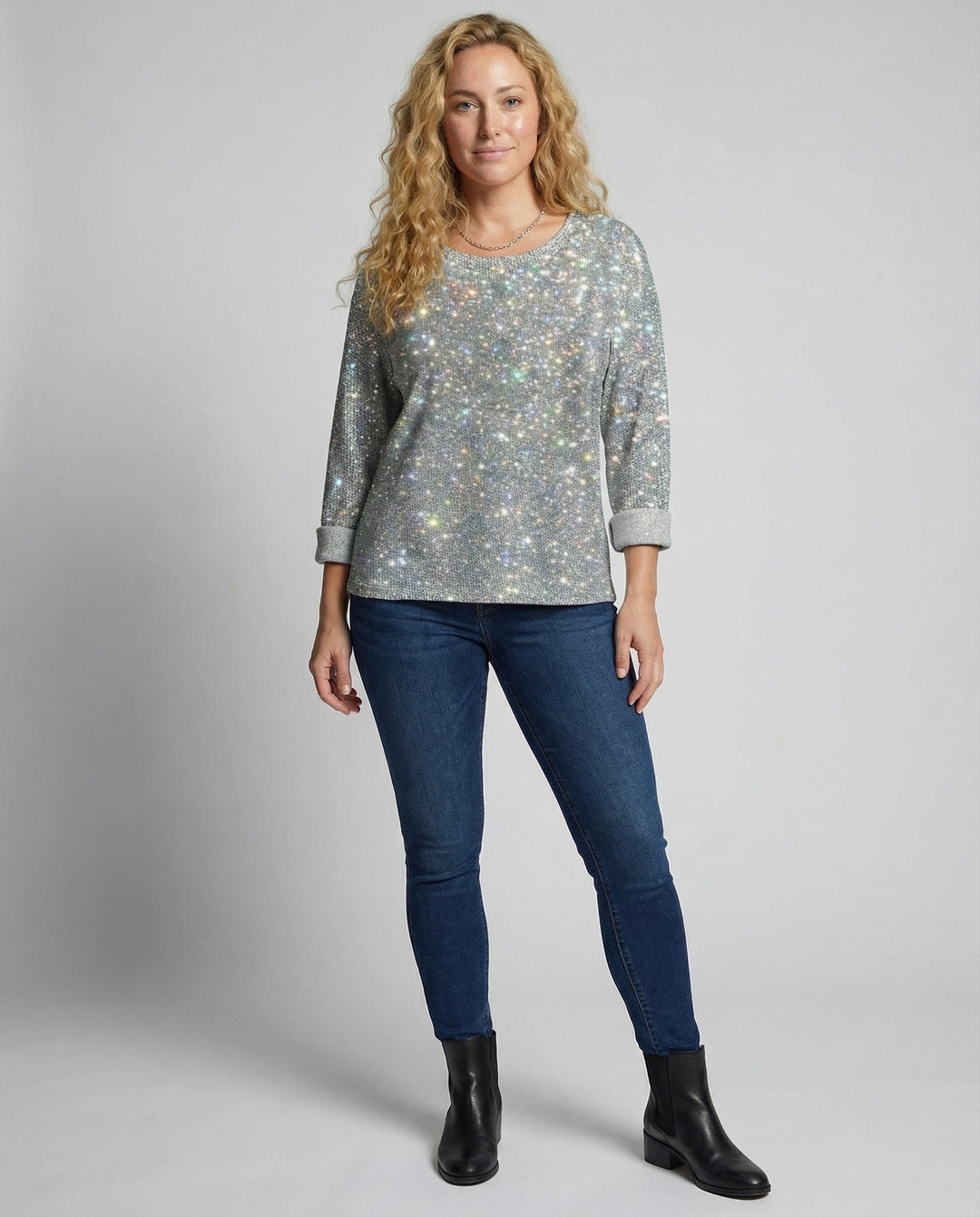 R&B | Sweatshirt mit Rundhalsausschnitt