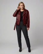 Damen Bikerjacke mit Reißverschlussdetails