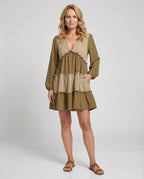 Freizeitkleid Damen A-Linien Minikleid