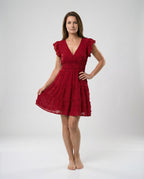 Damen Midikleid mit Smockbund