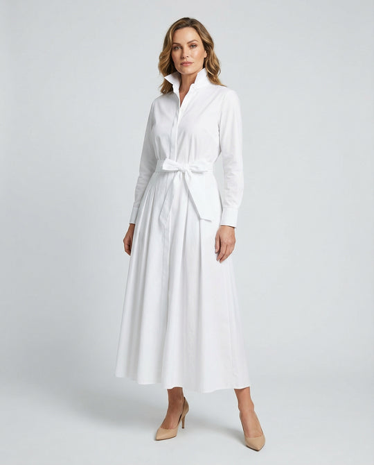 Elegante Weiße Lange Kleid