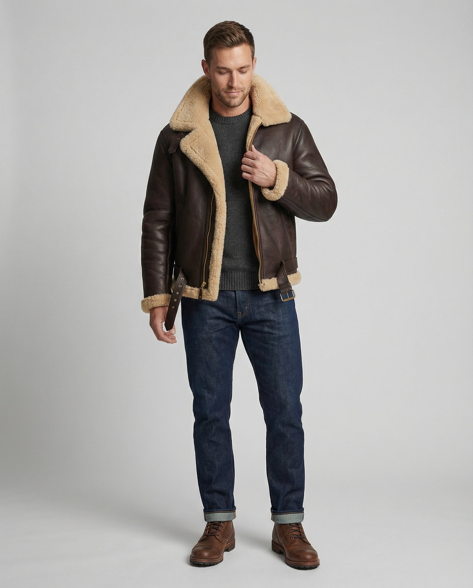 R&B | Schaffell Fliegerjacke