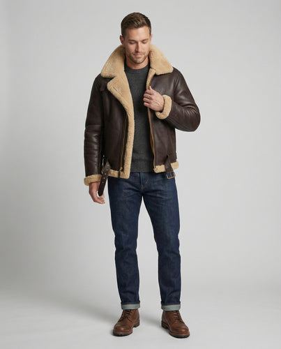 R&B | Schaffell Fliegerjacke