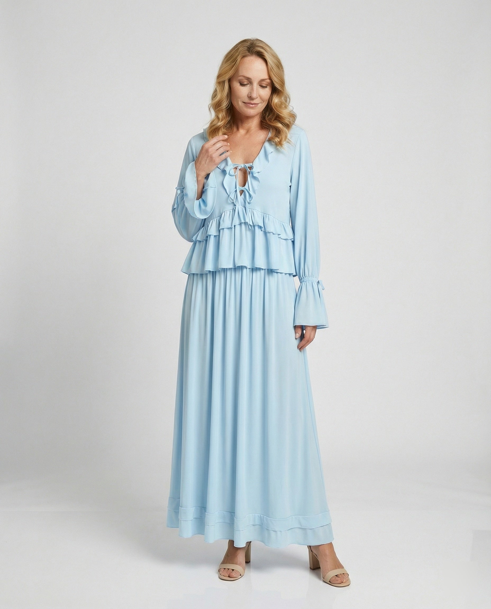 Boho Maxikleid Sommer Damen Set