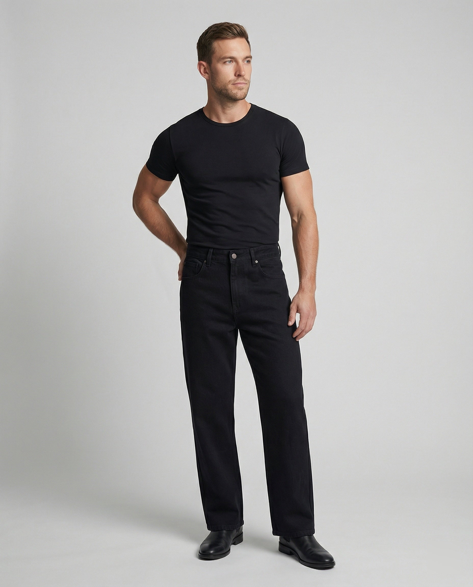 Herren Utility-Jeans mit geradem Schnitt