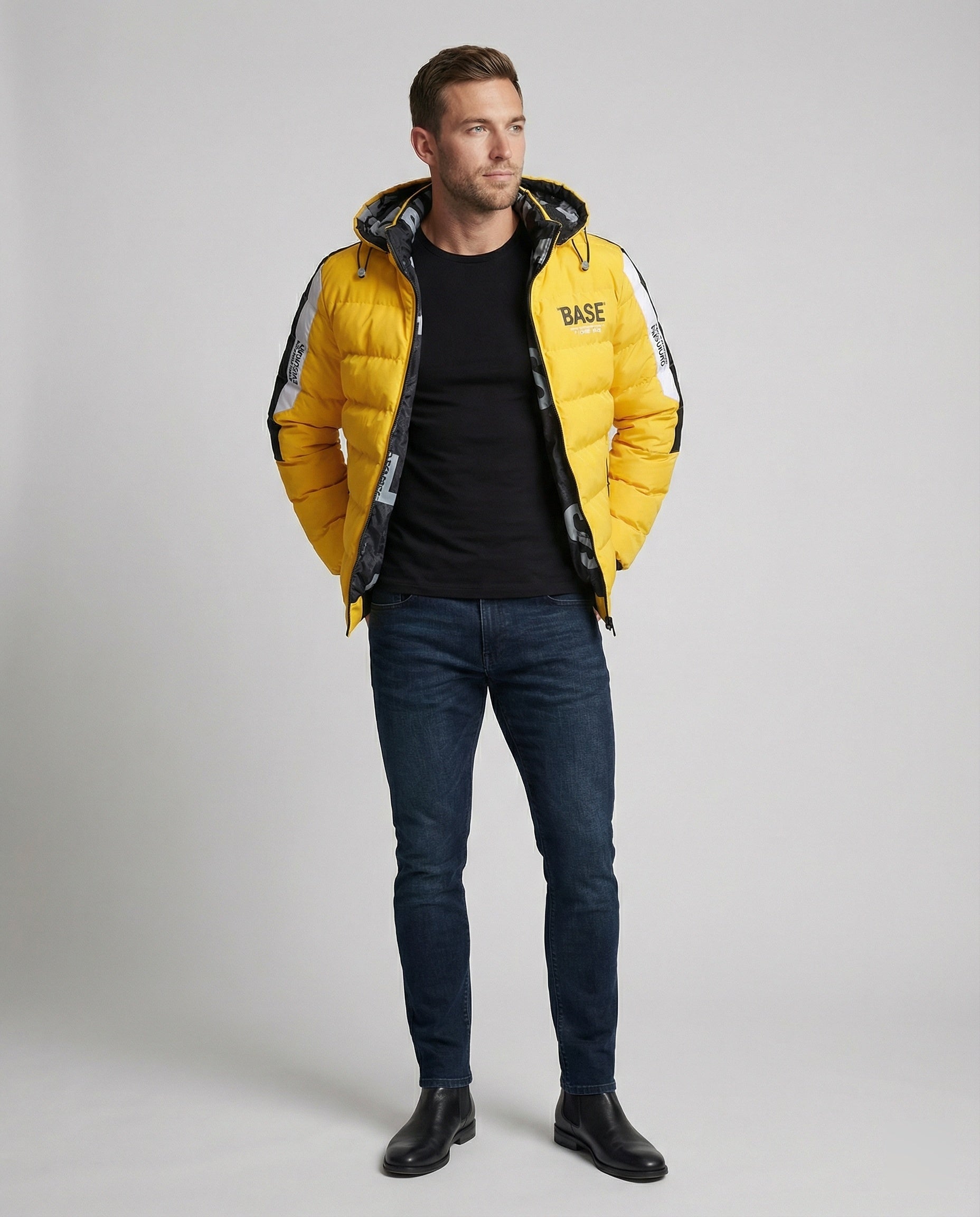 R&B | Warme Daunen Winterjacke für Herren