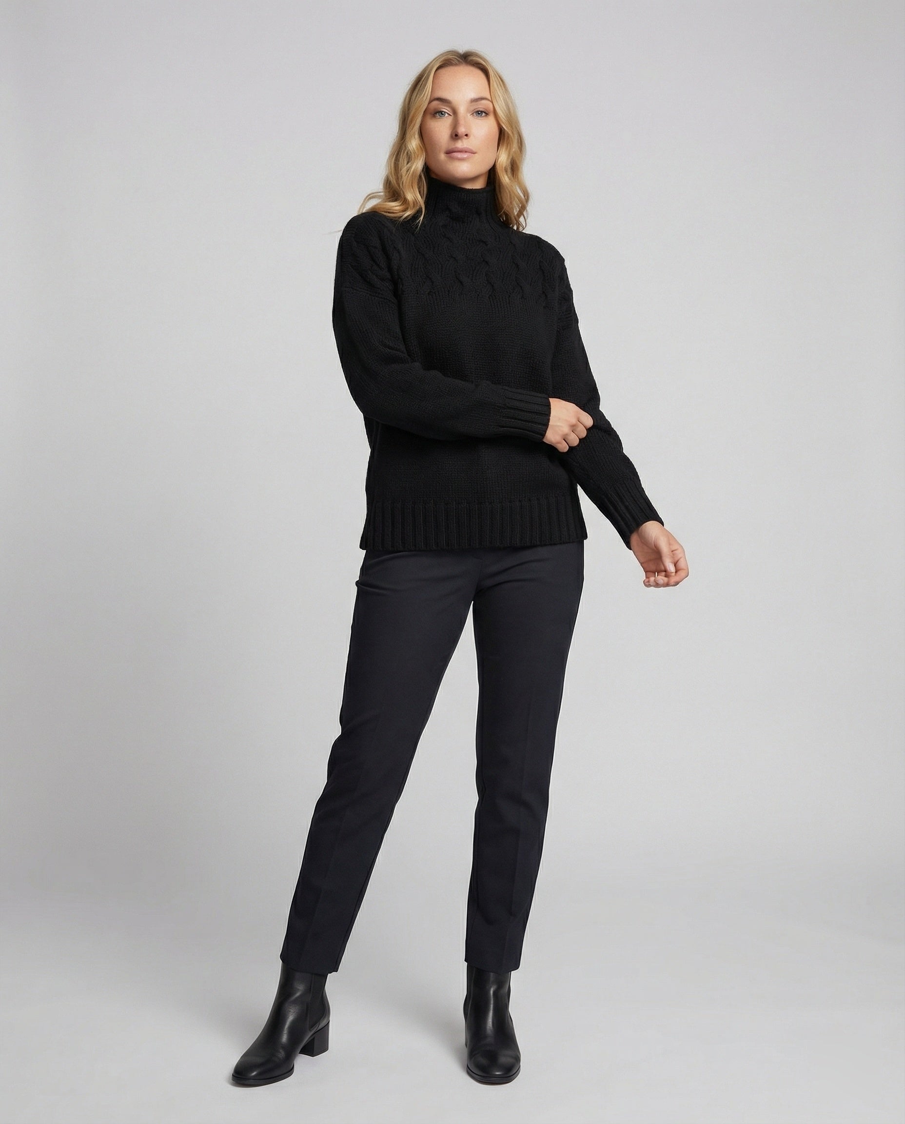 R&B | Damen Strickturtleneck Pullover