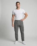 Herren cargo Hose mit innovativen Taschen und elastischem Bund Hedi-Mode