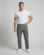 Herren cargo Hose mit innovativen Taschen und elastischem Bund Hedi-Mode