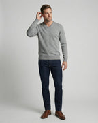 V-Ausschnitt Baumwollpullover