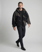 R&B | Herren Kapuzen Zip-Up Warm Fleece Jacke