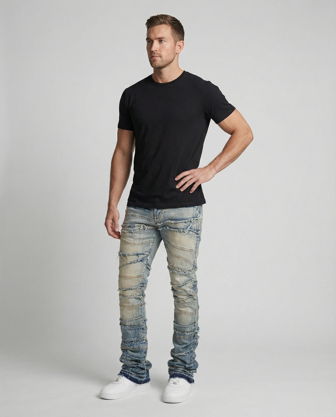 Herren Destroyed Jeans Slim Fit