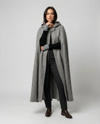 Damen modern geschnittener Umhang mit Kapuze R&B
