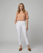 Damen Chino Stoffhose schmal mit hohem Bund