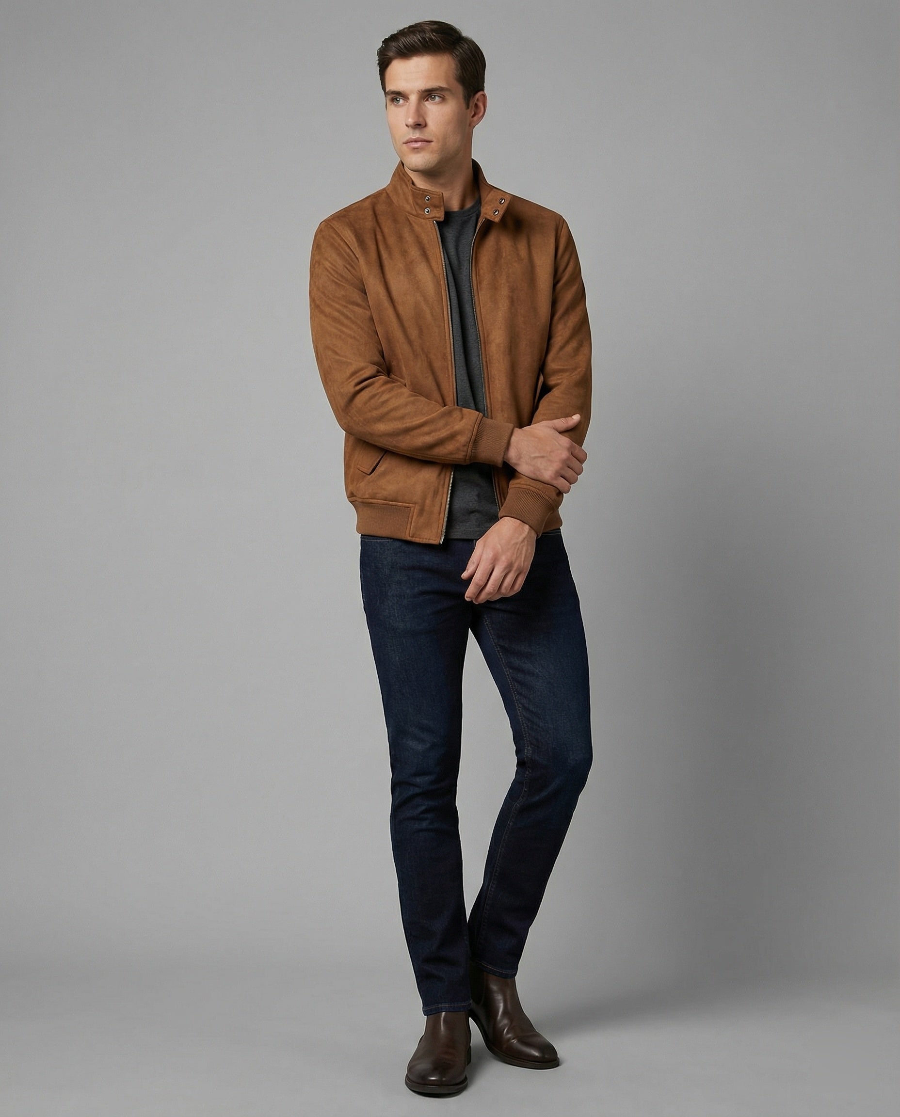 Freizeitkleidung Herren Wildleder Bomber