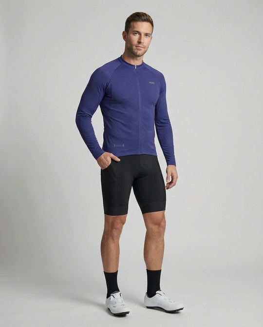 Fahrradtrikot Langarm Mit Rückentaschen Herren