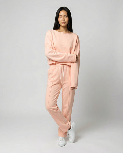 Damen Casual Sweatshirt und weit geschnittene Hose Set R&B