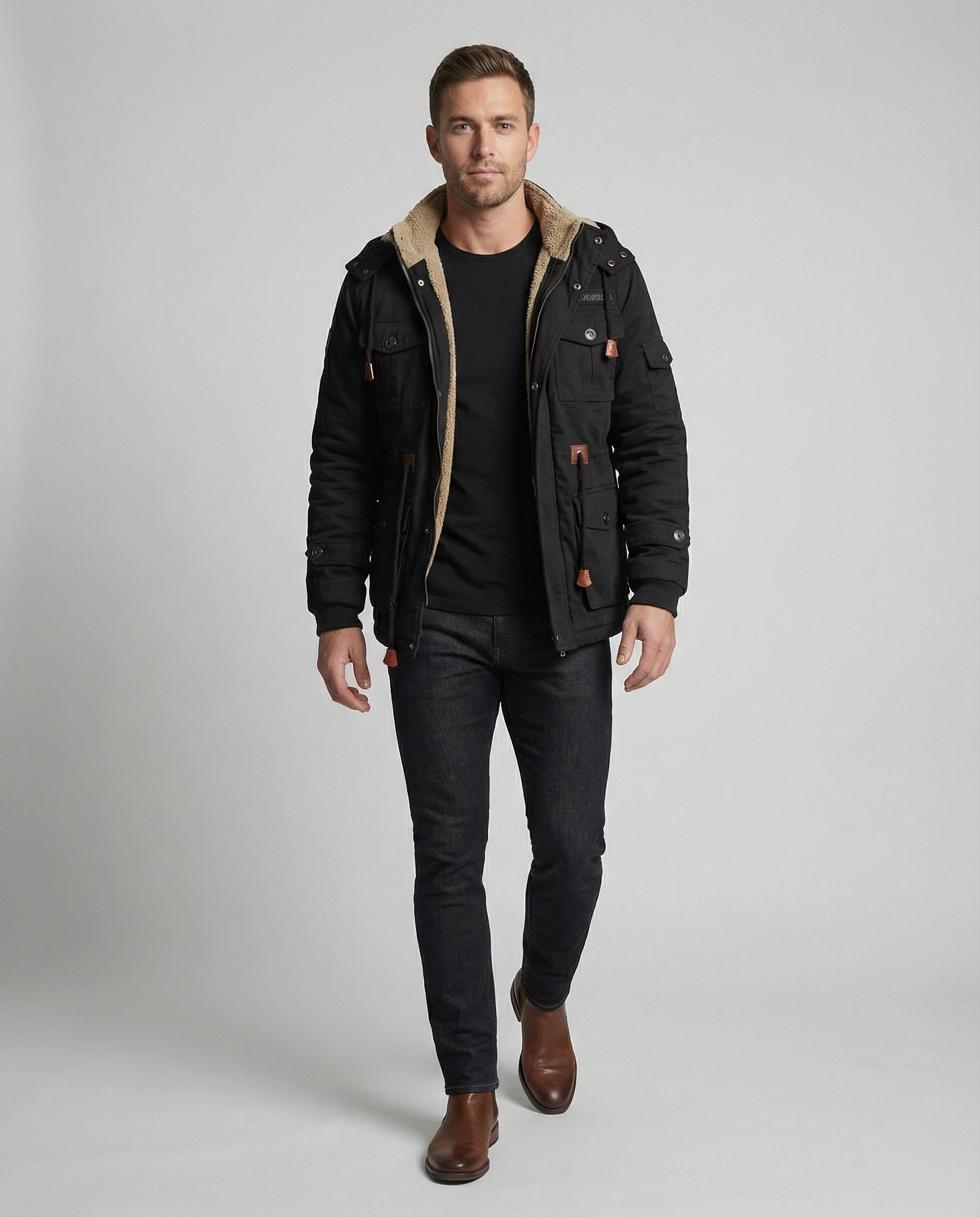 Warme Gefütterte Winterjacke