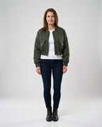 Damen Bomberjacke mit hohen Bündchen