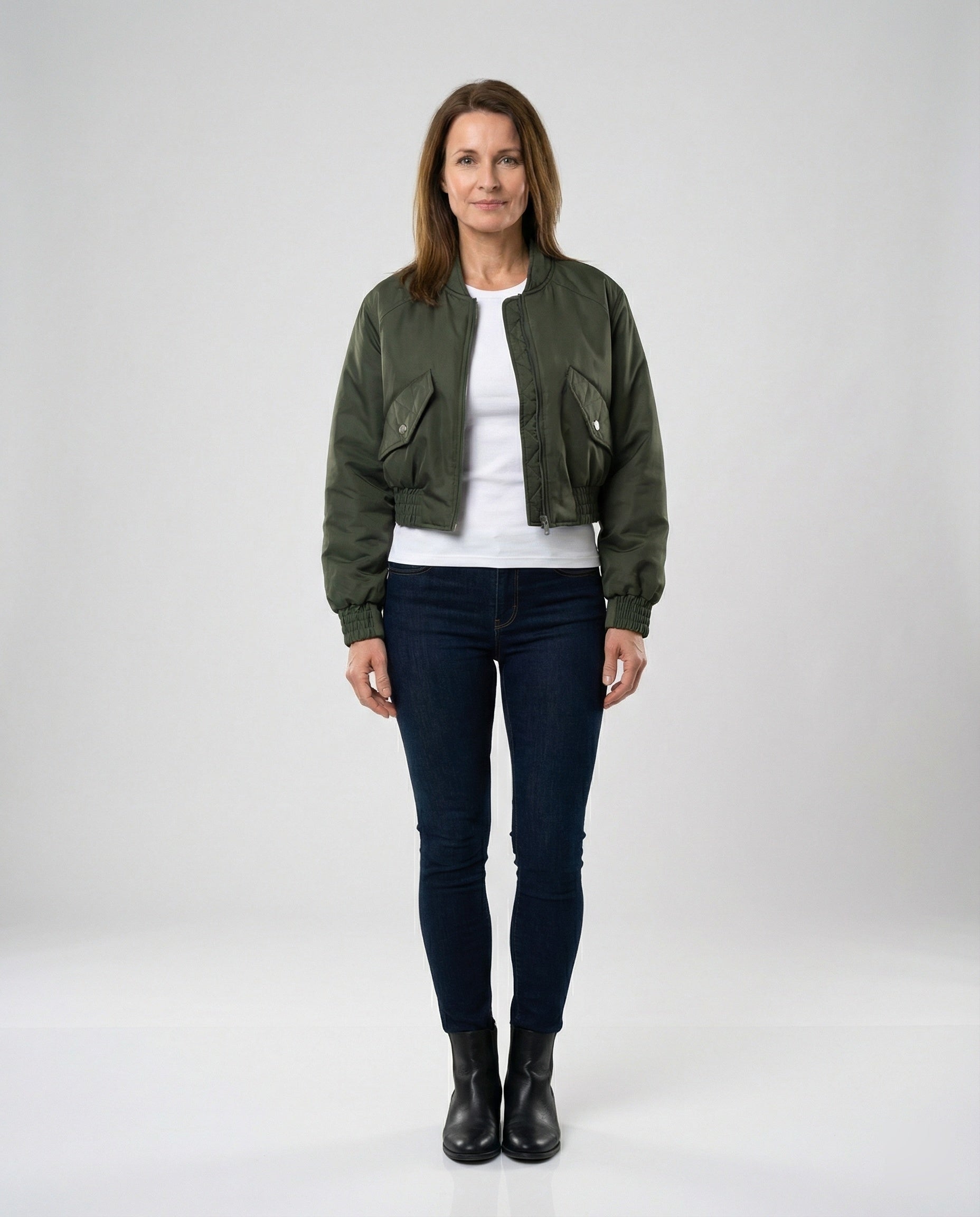 Damen Bomberjacke mit hohen Bündchen