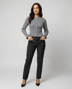 Strickjacke Damen kurzarm mit Wellenkante