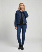 Damen Jeansjacke Damen kurz mit Taschen