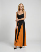 Damen Abendkleid lang mit hohem Schlitz