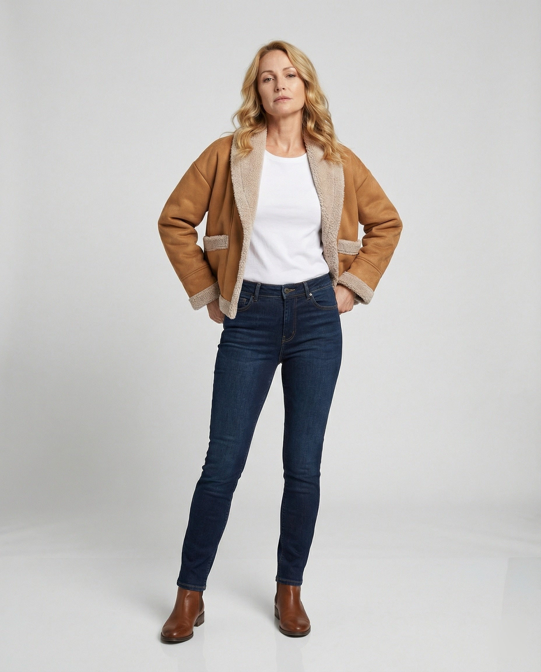Damen Jacke mit elegantem Kragen