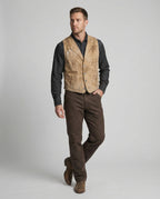 Herren Bikerjacke Lederweste