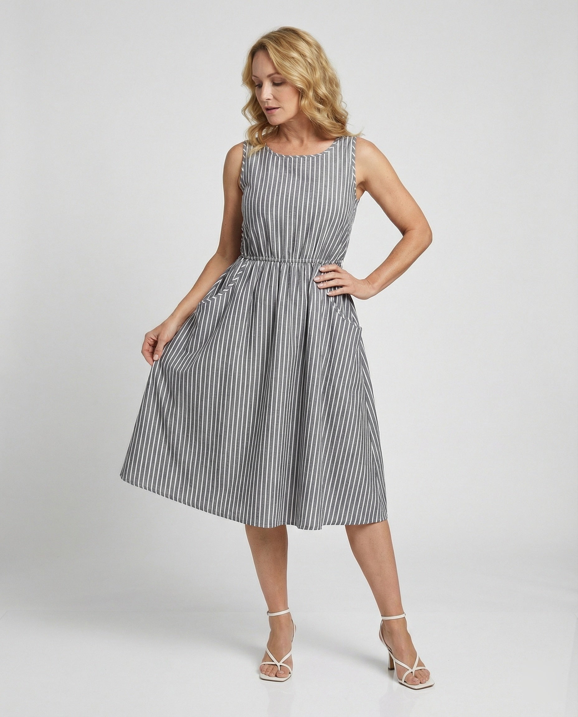 Freizeitkleid Damen Midikleid A-Linie