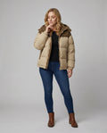 R&B | Casuale Kapuzenjacke mit Puffern und Farbblockdesign