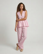 Damen Elegantes Leinen-Hosenanzug R&B