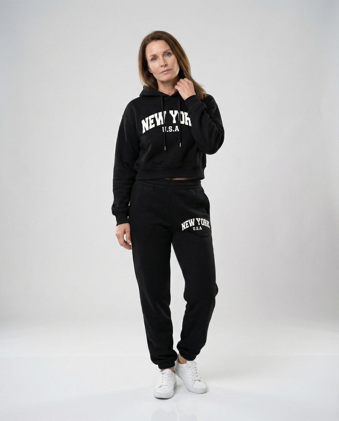 Damen Sweatshirt Set mit College Print