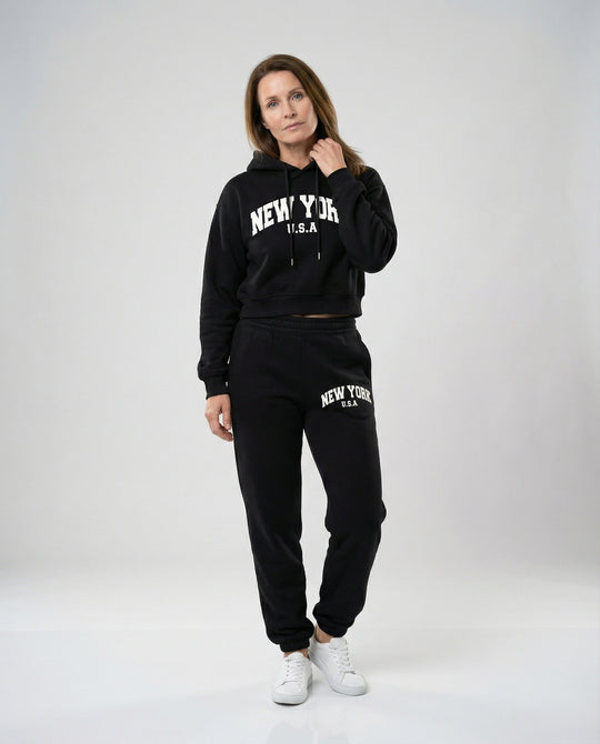 Damen Sweatshirt Set mit College Print