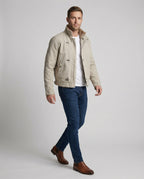Herren Canvasjacke mit Teddykragen