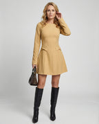Damen A-Linie Minikleid aus Crepe