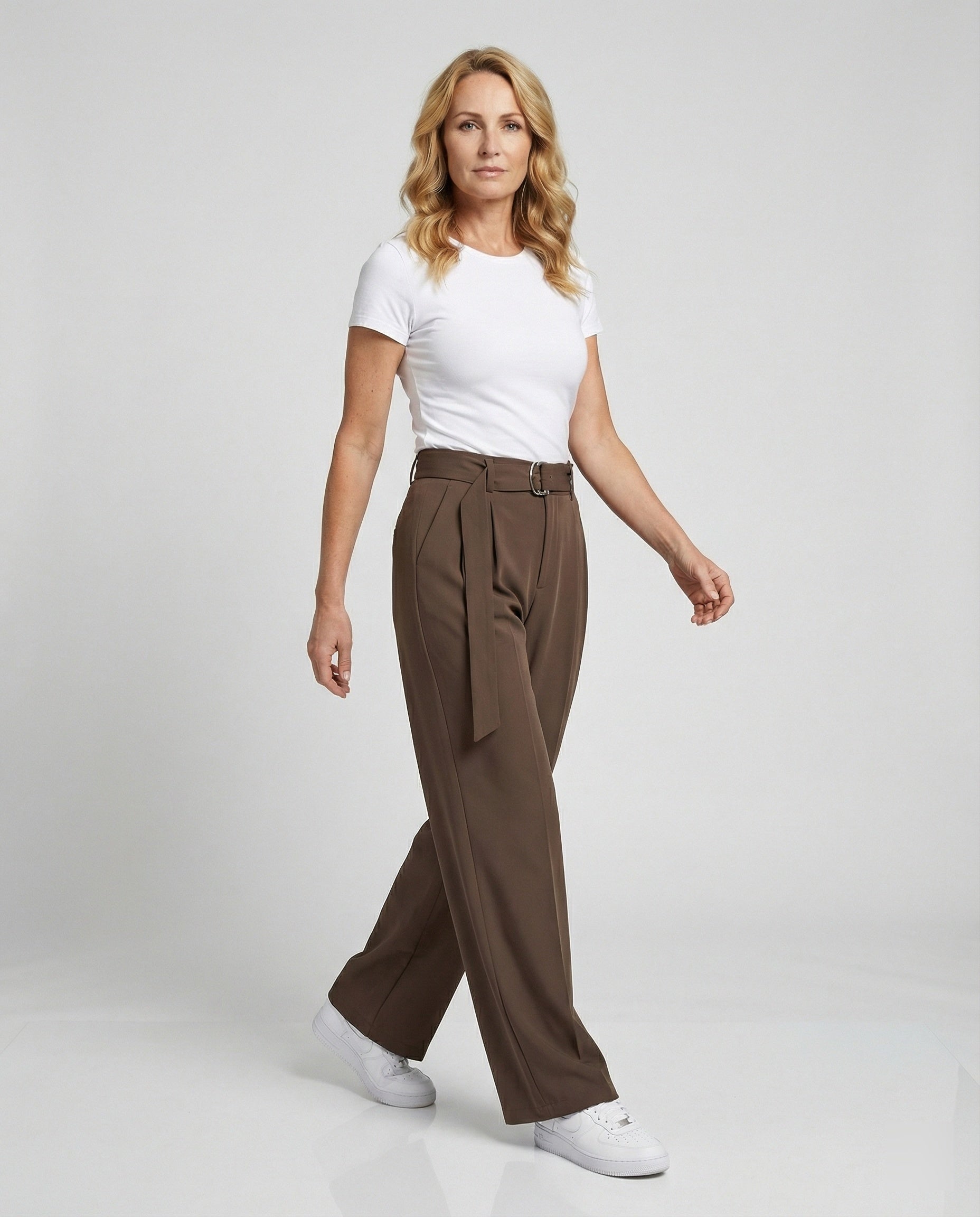 Freizeitkleidung Unisex Bundfaltenhose Weit