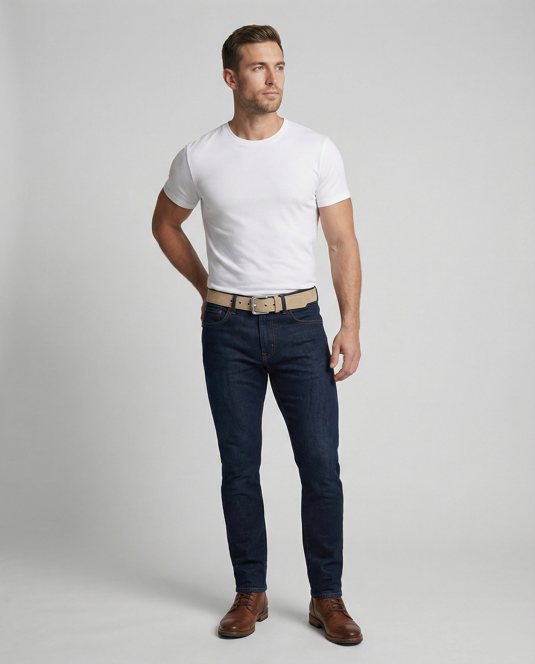 R&B | Herren Wildledergürtel Klassischer & Eleganter Wildledergürtel für Männer