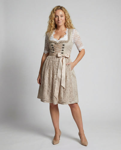 Traditionelles Dirndlkleid mit Schnürmieder für Oktoberfest | R&B