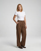 Freizeitkleidung Damen High Waist Stoffhose