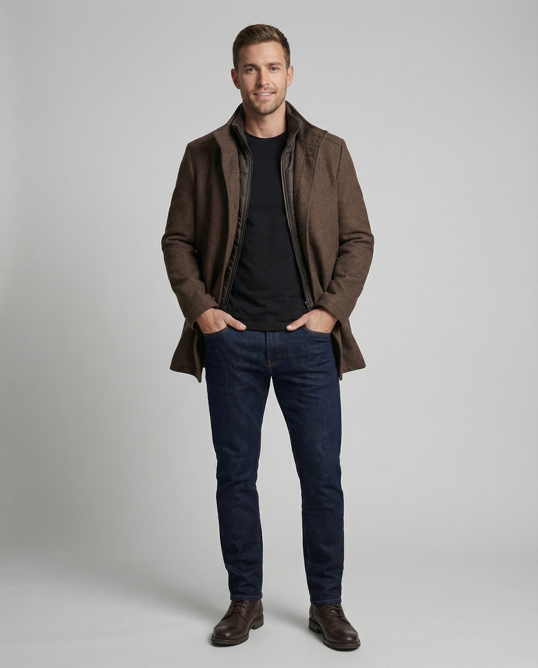 Die verfeinerte und luxuriöse Jacke mit Weste