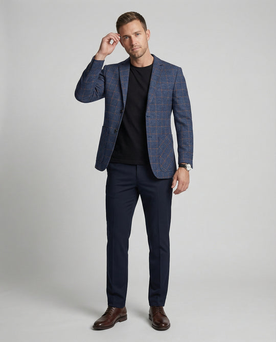 Herren Karosakko Slim Fit Business