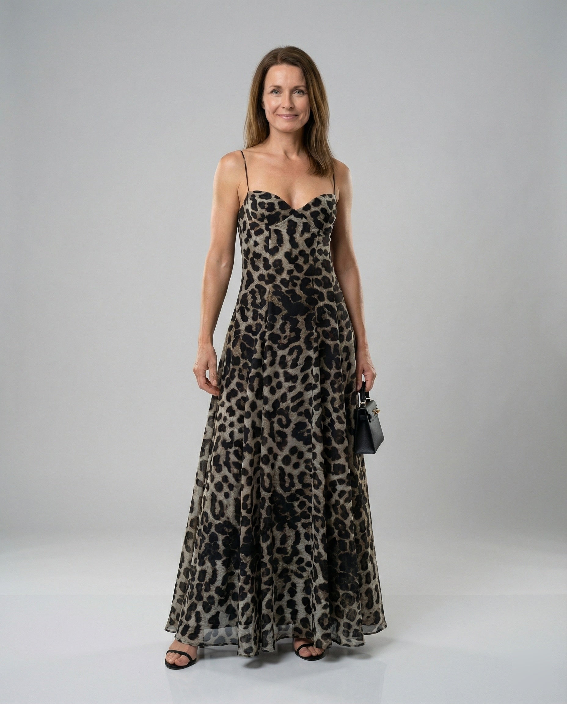 Damen A Linien Kleid mit Print
