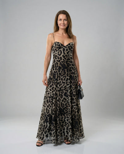 Damen A Linien Kleid mit Print