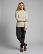 Damen Wolle Rippstrickpullover mit Hoher Kragen & Lässiger Stil | R&B