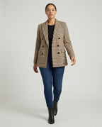 R&B | Kariertes Doppelbreasted Blazer