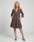 Damen Luftiges Sommerkleid mit verspieltem Print