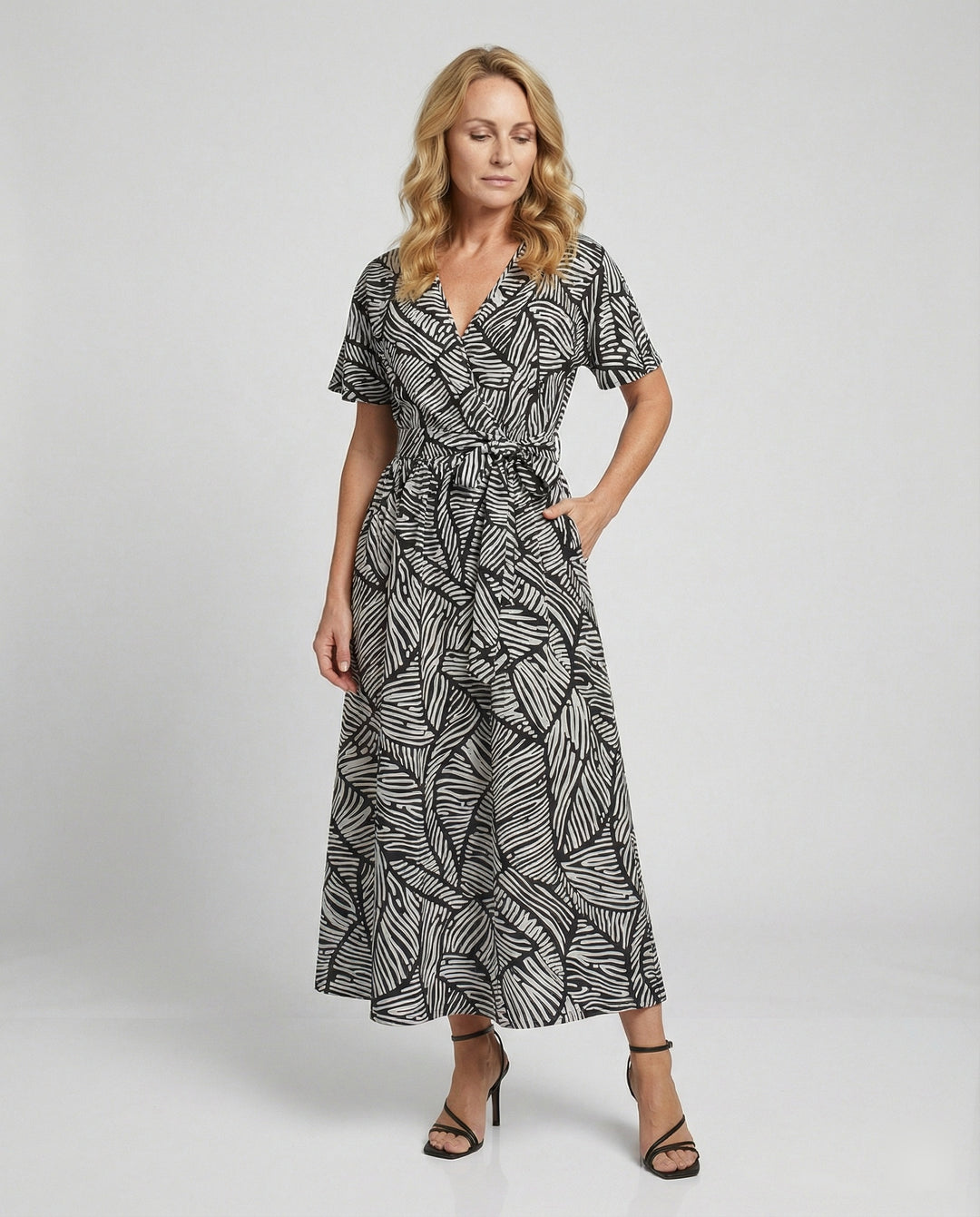 Maxikleid Damen Zebra Print